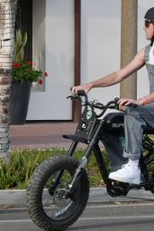 Behati Prinsloo - Riding Her Electric Bike on Halloween in Montecito 10/31/2022