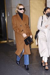 Carey Mulligan Wears a Camel-colored Coat - New York 11/14/2022