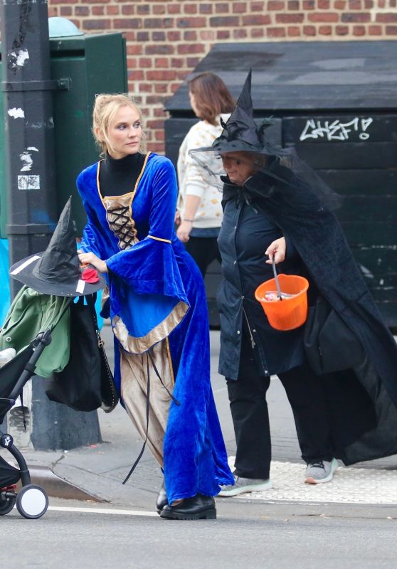 Diane Kruger and Her Mom Maria-Theresa Dress up in Witch Costumes - Manhattan’s West Village 10/31/2022
