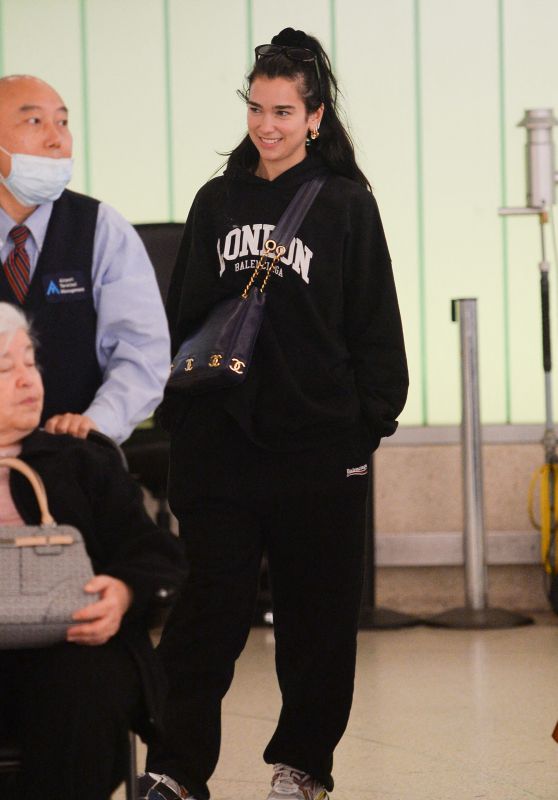 Dua Lipa in Travel Outfit at LAX Airport in LA 11/17/2022