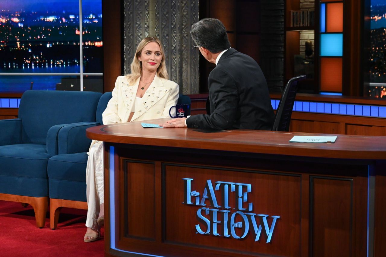 Emily Blunt - Late Show with Stephen Colbert in New York 11/10/2022