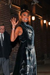 Gabrielle Union in a Unique Satin Dress   Leaving The Stephen Colbert Show in New York 11 28 2022   - 85