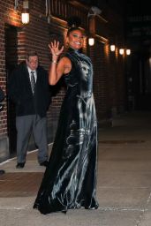 Gabrielle Union in a Unique Satin Dress   Leaving The Stephen Colbert Show in New York 11 28 2022   - 9