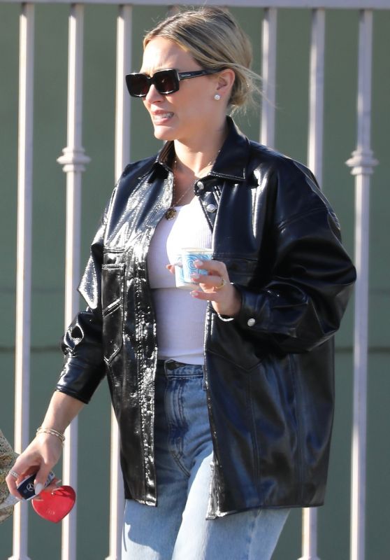 Hilary Duff in a Leather Jacket in Studio City 11 15 2022   - 37