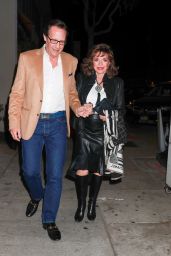 Joan Collins and Percy Gibson at Craig s in West Hollywood 11 29 2022   - 62