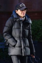 Julianna Margulies in Stylish Black Puffer Coat   NYC 11 28 2022   - 50