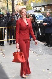 Katherine Heigl Wears a Red Pantsuit With a Matching Tote   New York 11 28 2022   - 71