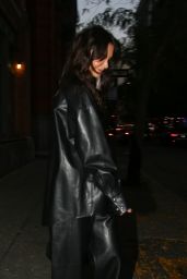 Katie Holmes in a Black Leather Outfit and Silver Heels - Night Out in NYC 11/01/2022