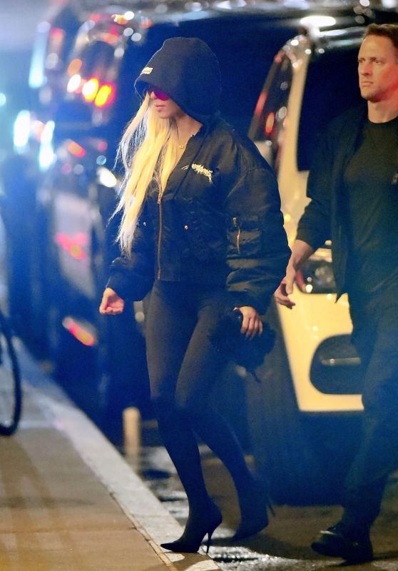 Kim Kardashian in a Black Hoody in NYC 11/01/2022