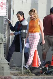 Lucy Boynton and David Corenswet - "The Greatest Hits" Filming Set in Silver Lake 11/16/2022