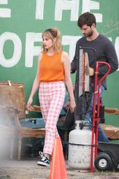 Lucy Boynton and David Corenswet - "The Greatest Hits" Filming Set in Silver Lake 11/16/2022