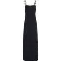 Valentino Crepe Couture Embellished Strap Wool and Silk Gown