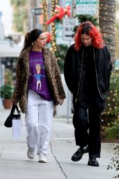 Addison Rae and Omer Fedi - Christmas Shopping at Wolford Boutique in Beverly Hills 12/04/2022