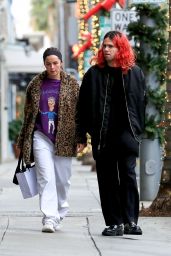 Addison Rae and Omer Fedi - Christmas Shopping at Wolford Boutique in Beverly Hills 12/04/2022