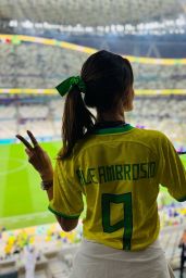 Alessandra Ambrosio - Cheers for her Team at World Cup 12/09/2022