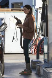 Alessandra Ambrosio - Fuel Up Her Car in Brentwood 12/14/2022