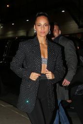 Alicia Keys in a Black Diamond Suit - New York 12/08/2022