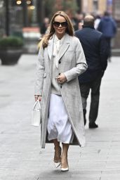 Amanda Holden in a Cream Pussybow Blouse  Grey Jumper and Skirt   London 11 30 2022   - 68