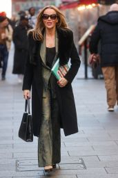 Amanda Holden Wearing an Olive Trouser Suit in London 12/08/2022