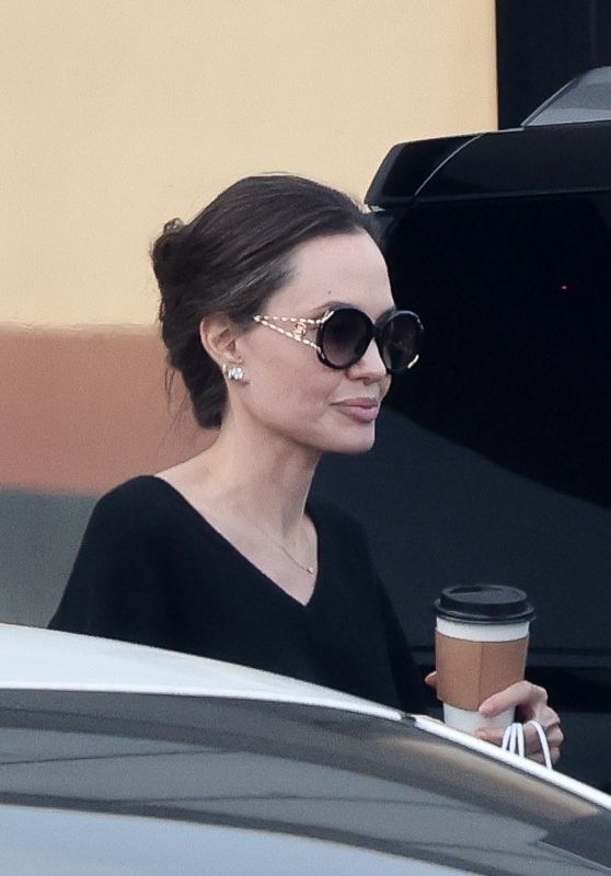 Angelina Jolie in an All-Black Ensemble - Los Feliz 12/23/2022