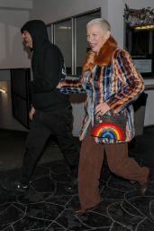 Annie Lennox and Mitchell Besser at E Baldi in Beverly Hills 12/09/2022