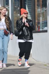 Ashley Benson in a Trendy Leather Jacket in Los Angeles 12/12/2022