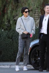 Charlize Theron in a Mock Neck Knitted Sweater   Los Angeles 12 12 2022   - 2