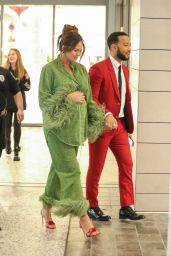 Chrissy Teigen and John Legend - Leaving Craving Christmas at Westfield Century City Mall in LA 12/11/2022
