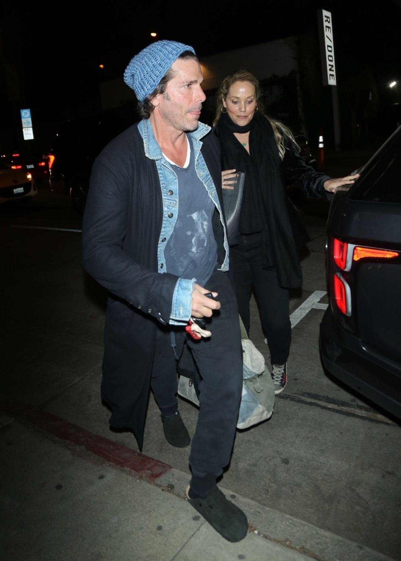 Elizabeth Berkley and Greg Lauren at The Butcher's Daughter in Venice