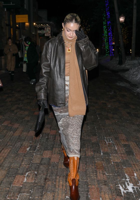 Gigi Hadid - Guest In Residence Clothing Store in Aspen 12/18/2022
