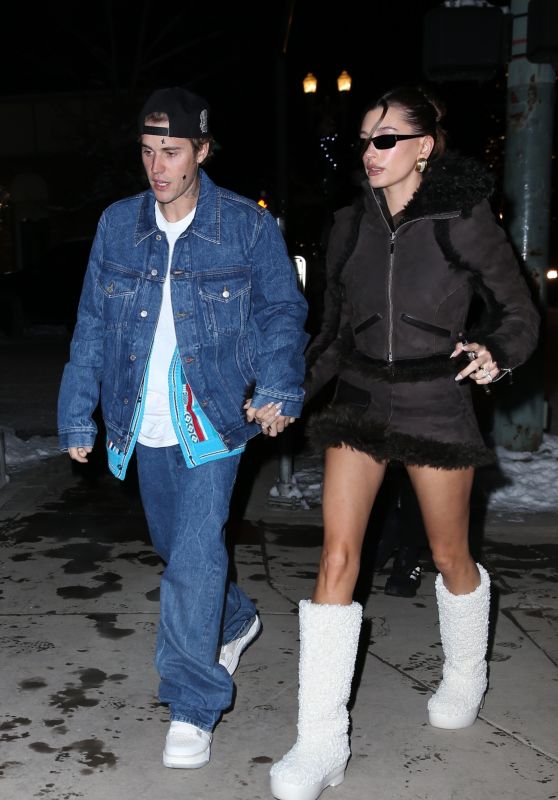 Hailey Rhode Bieber and Justin Bieber - Night Out in Aspen 12/29/2022