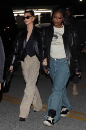 Hailey Rhode Bieber and Justine Skye Arrive at the Lakers Game in Los Angeles 12 13 2022   - 10