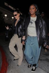 Hailey Rhode Bieber and Justine Skye Arrive at the Lakers Game in Los Angeles 12 13 2022   - 78