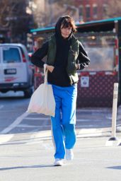 Helena Christensen Make-up Free in Downtown Manhattan 12/14/2022