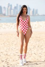 Ivana Knoll in a Swimsuit at Ras Abu Aboud Beach 974 in Doha 11/29/2022