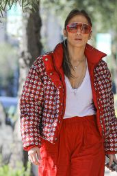 Jennifer Lopez Dresses in Red for Christmas - Los Angeles 12/24/2022