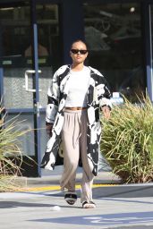 Karrueche Tran in a Pair of Cozy Sweatpants and Cropped White Top   West Hollywood 12 07 2022   - 84