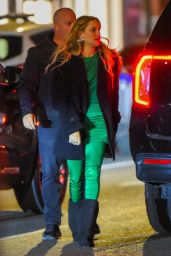 Kate Hudson in Emerald Green Outfit in New York 12/13/2022