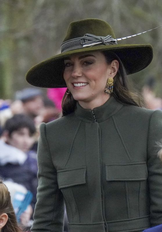 Kate Middleton Christmas Day Morning Church Service at St Mary