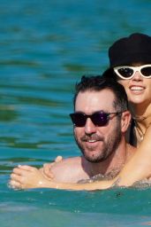 Kate Upton and Justin Verlander at Gypsea Beach in St. Barts 12/11/2022