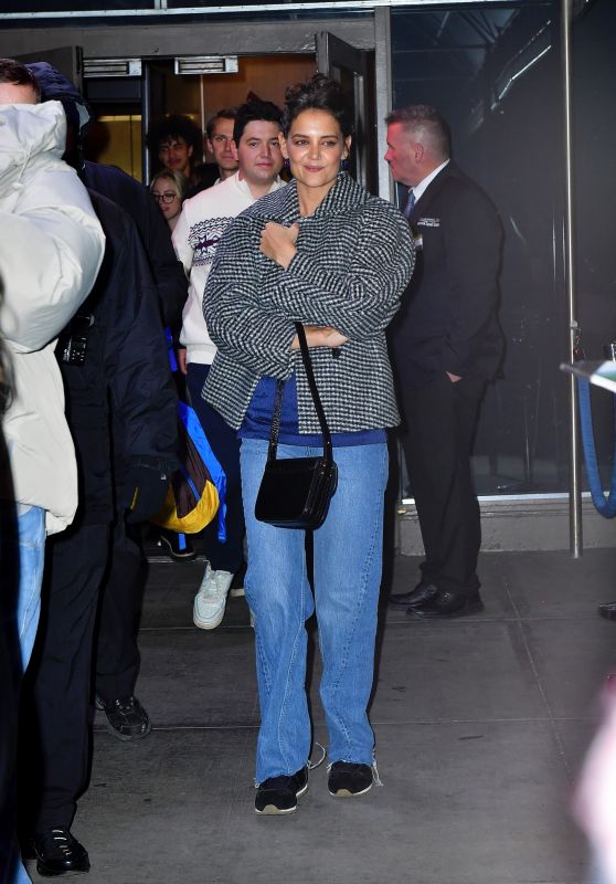 Katie Holmes - Wears Jacket and Jeans Leaving MSG After Jingle Ball in New York 12/09/2022