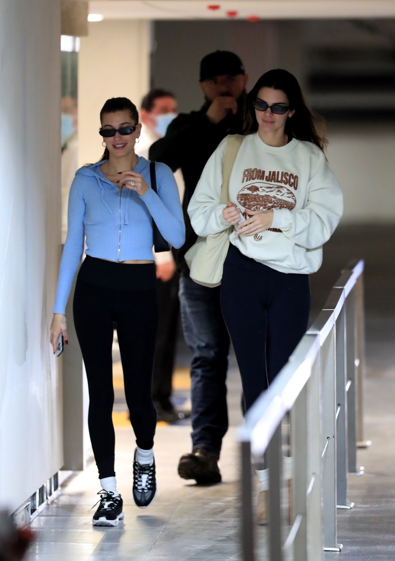 Kendall Jenner and Hailey Rhode Bieber at Croft Alley in Beverly Hills