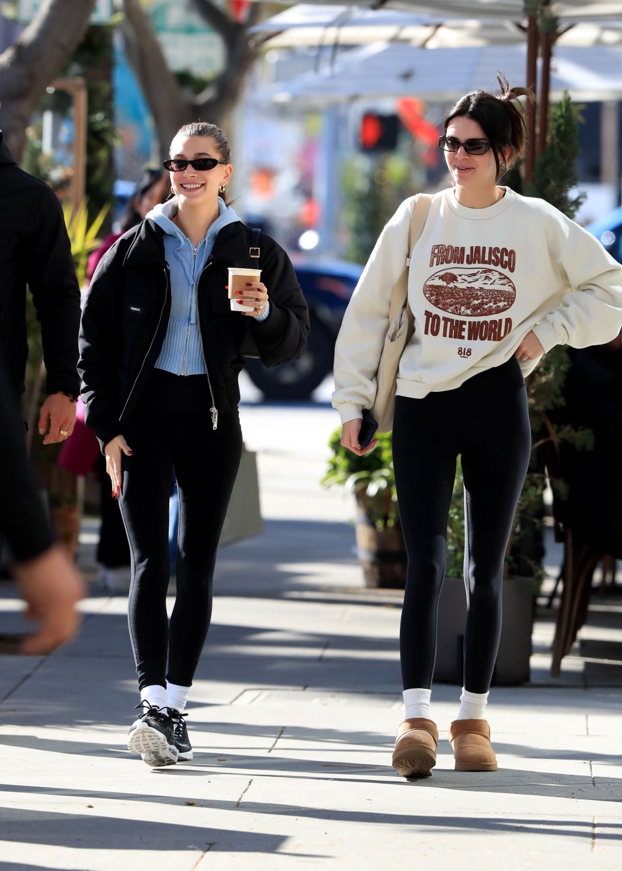 Kendall Jenner and Hailey Rhode Bieber at Croft Alley in Beverly Hills