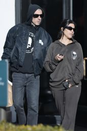 Kourtney Kardashian and Travis Barker in Matching Skull-Hoodies - Calabasas 12/11/2022