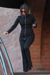 Kourtney Kardashian in All Black at a Studio in Calabasas 12/03/2022