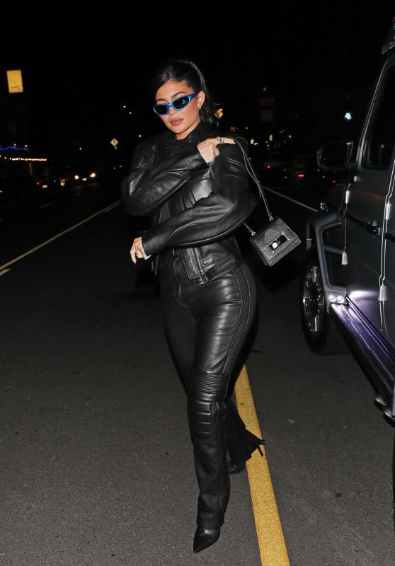 Kylie Jenner Wears Black Leather at Giorgio Baldi in Santa Monica 12/14/2022