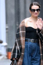 Lea Michele - Heads to Her Matinee Performance of "Funny Girl" in New York 12/07/2022