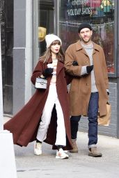 Lily Collins and Charlie McDowell in New York City 12/12/2022