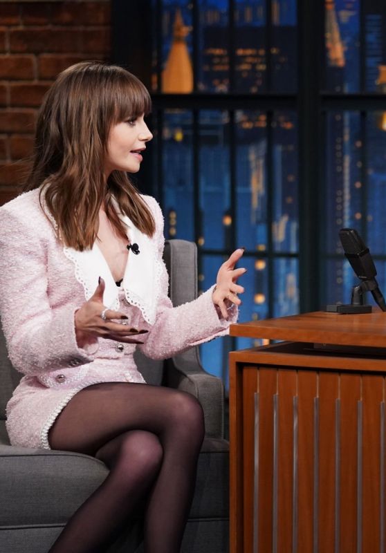 Lily Collins - Late Night With Seth Meyers 12/15/2022