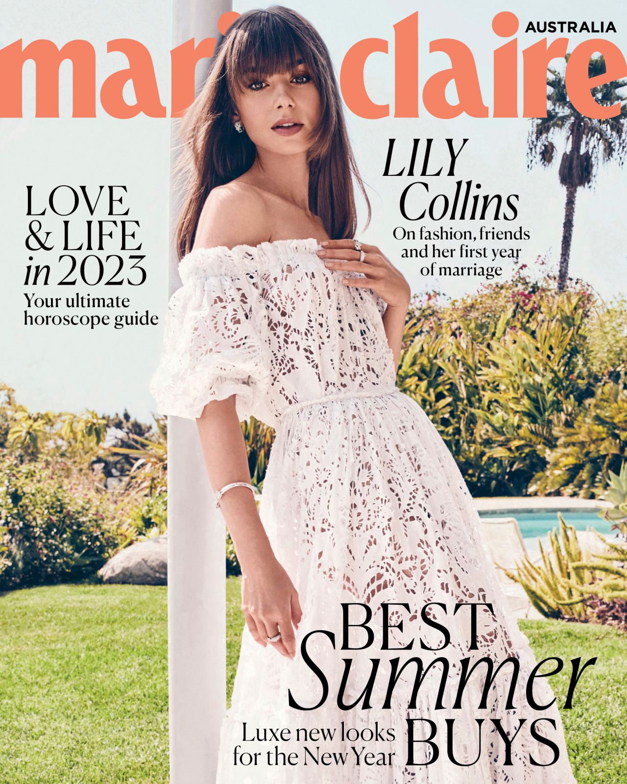 Lily Collins - Marie Claire Australia January 2023 Issue • CelebMafia